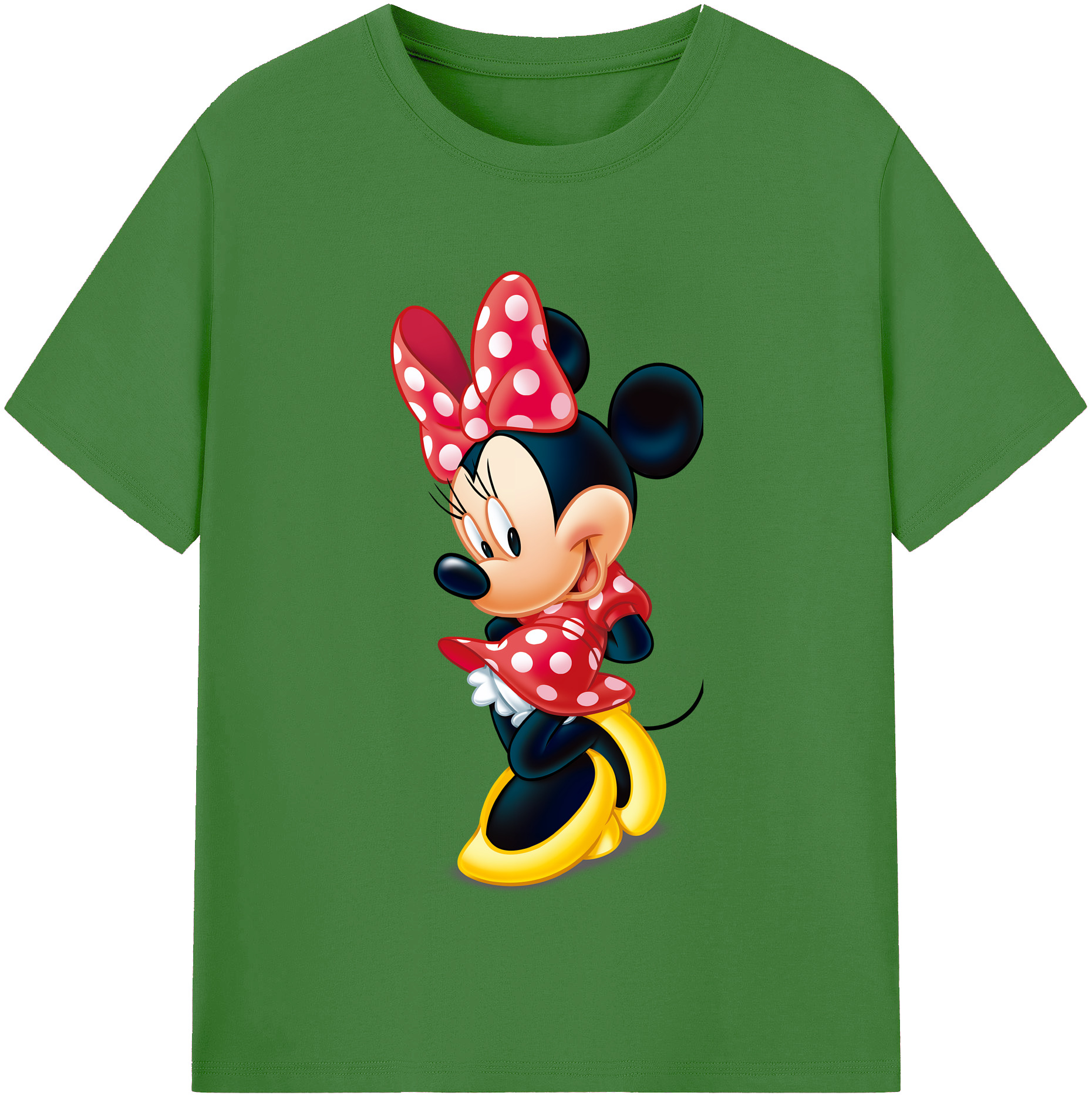 （画像用） ミッキーマウス Mickey Mouse レディースカジュアルプリントTシャツ（綿100％）